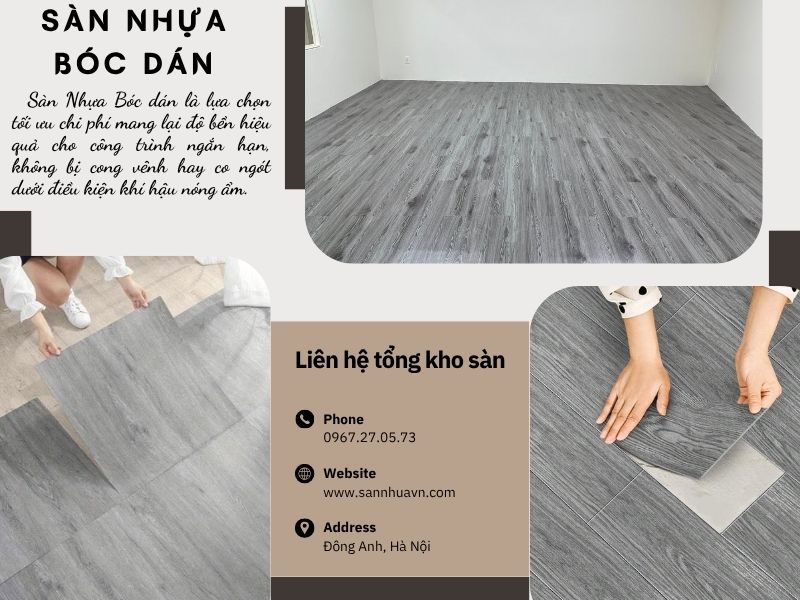 sàn nhựa bóc dán giá rẻ