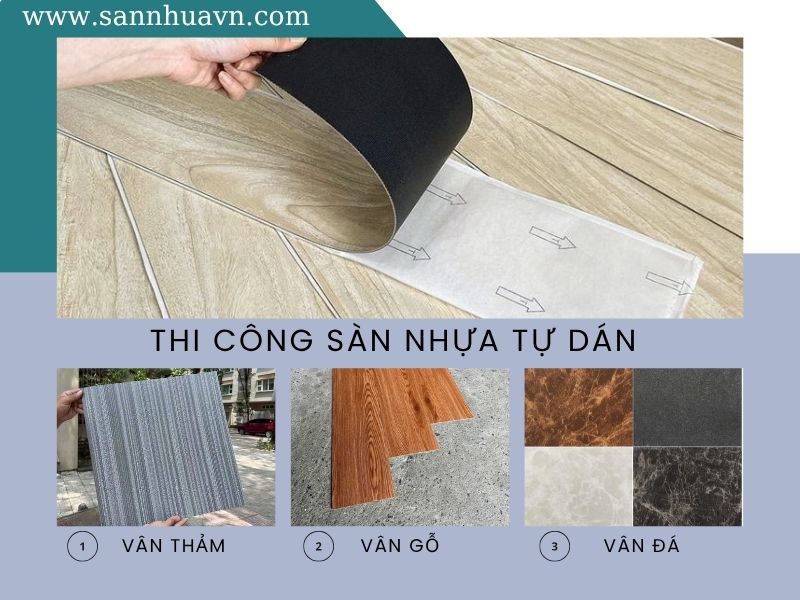 thi công sàn tự dán