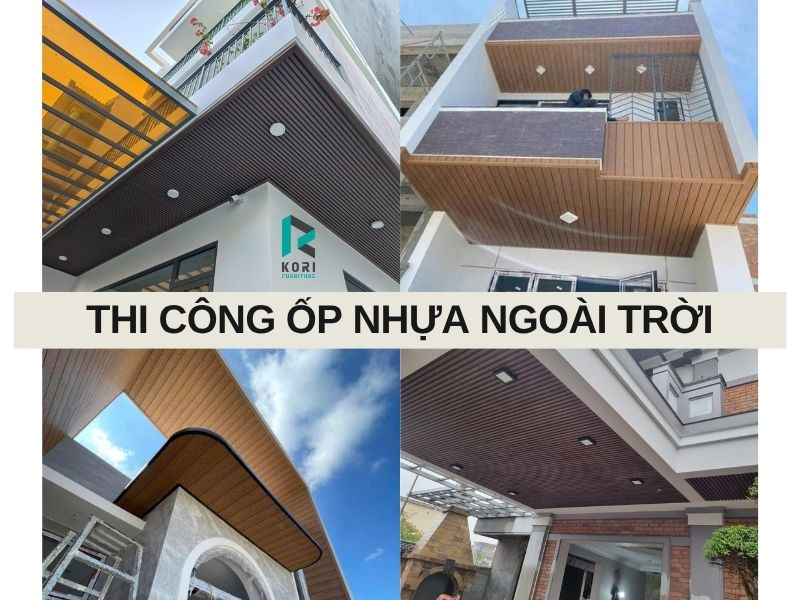 thi công sàn gỗ nhựa ngoài trời tại Hà Nội